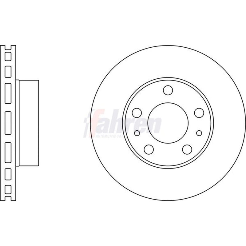 Fahren 2 x Vented Front Brake Discs FBD6192
