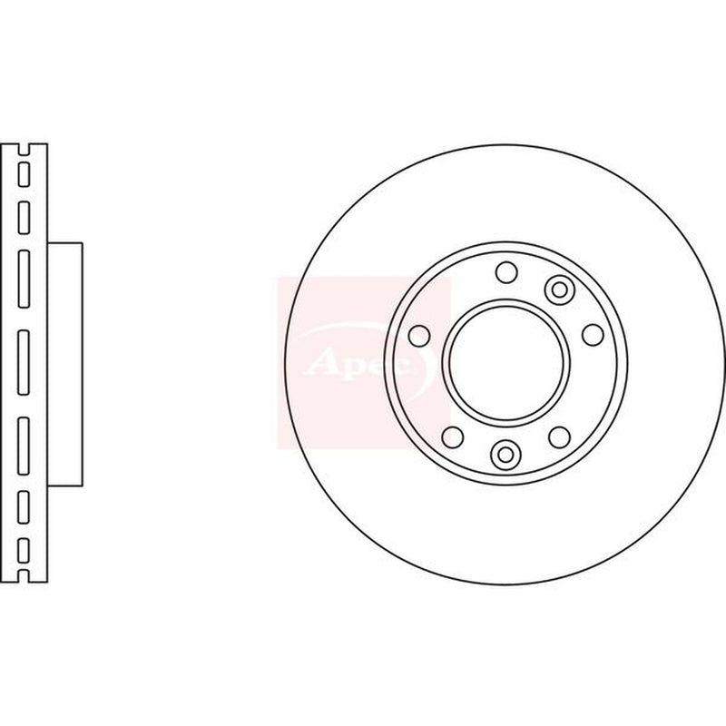 Apec 2 x Vented Front Brake Discs DSK2730