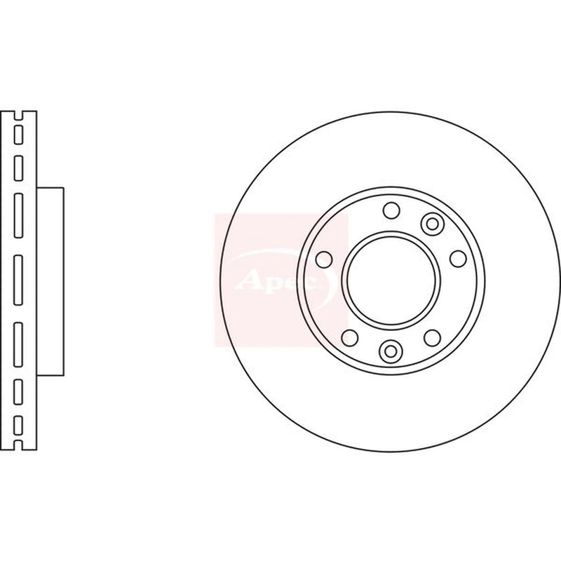 Apec 2 x Vented Front Brake Discs DSK2730