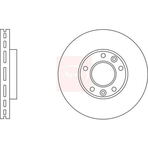 Apec 2 x Vented Front Brake Discs DSK2730