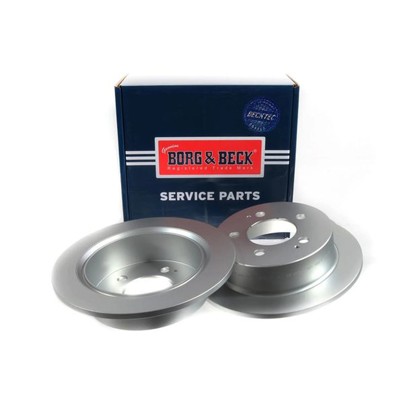 Borg & Beck 2 x Solid Rear Brake Discs BBD5169