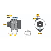 Bosch Car Alternator 12V 0 124 325 053