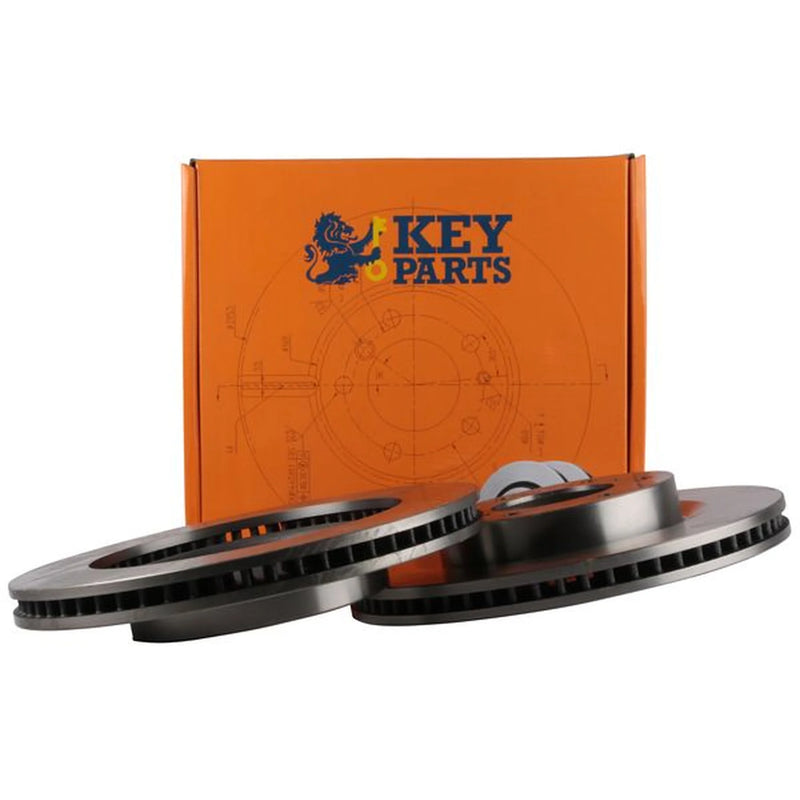 Key Parts 2 x Vented Front Brake Discs KBD4754