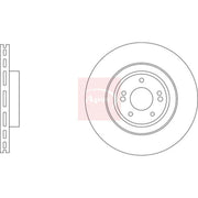 Apec 2 x Vented Front Brake Discs DSK3457