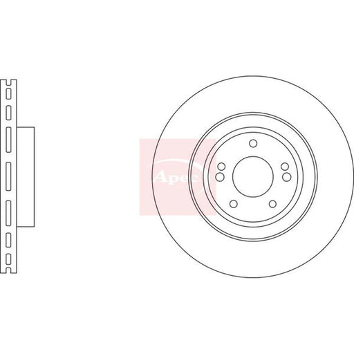 Apec 2 x Vented Front Brake Discs DSK3457