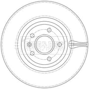 Borg & Beck 2 x Vented Front Brake Discs BBD6223S