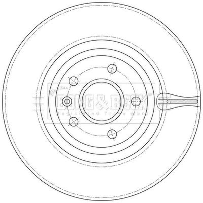 Borg & Beck 2 x Vented Front Brake Discs BBD6223S
