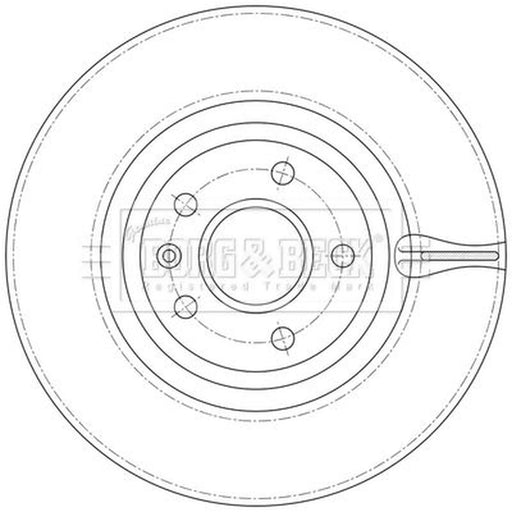 Borg & Beck 2 x Vented Front Brake Discs BBD6223S