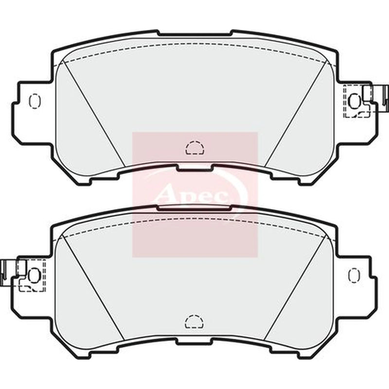 Apec Rear Brake Pad Set PAD1916