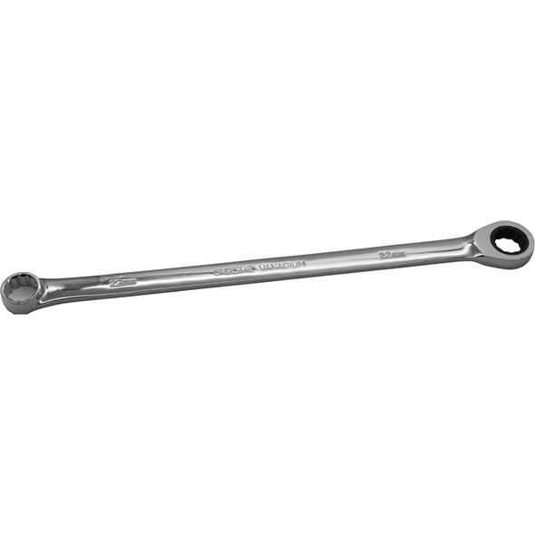 Sealey Extra-Long Double Ring Ratchet/Fixed Spanner 22mm (72T)