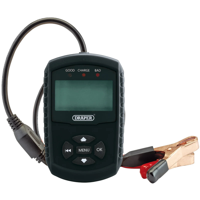 Draper 12V Battery Diagnostic Tool with LCD Screen