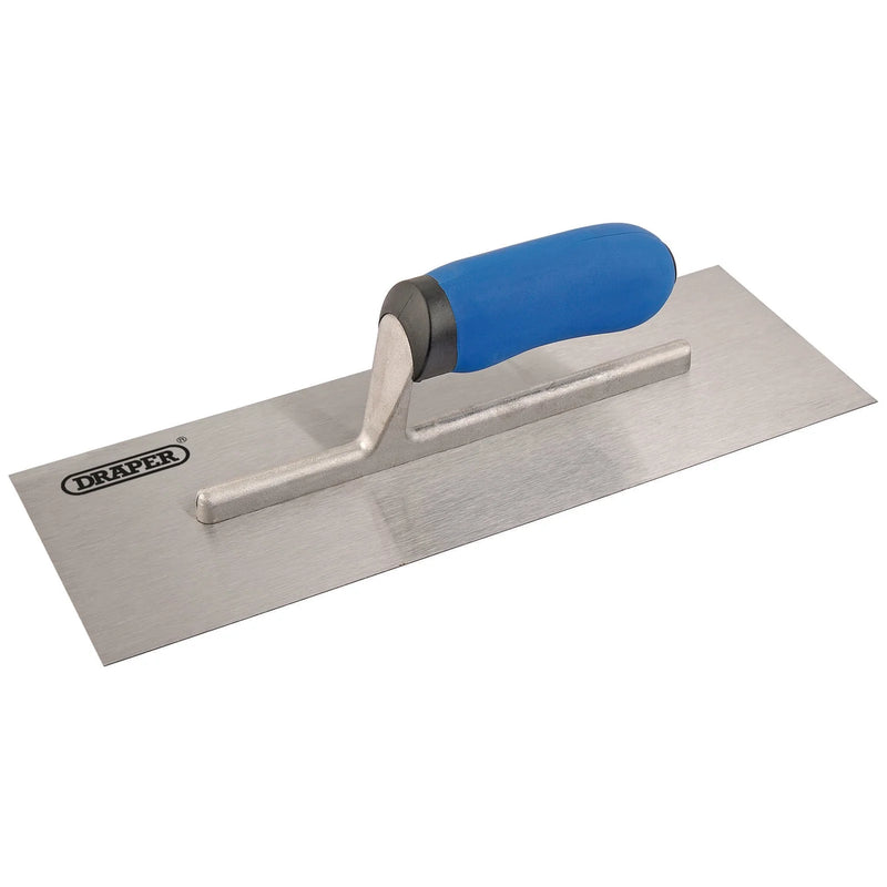Draper Soft Grip Plastering Trowel, Carbon Steel Blade