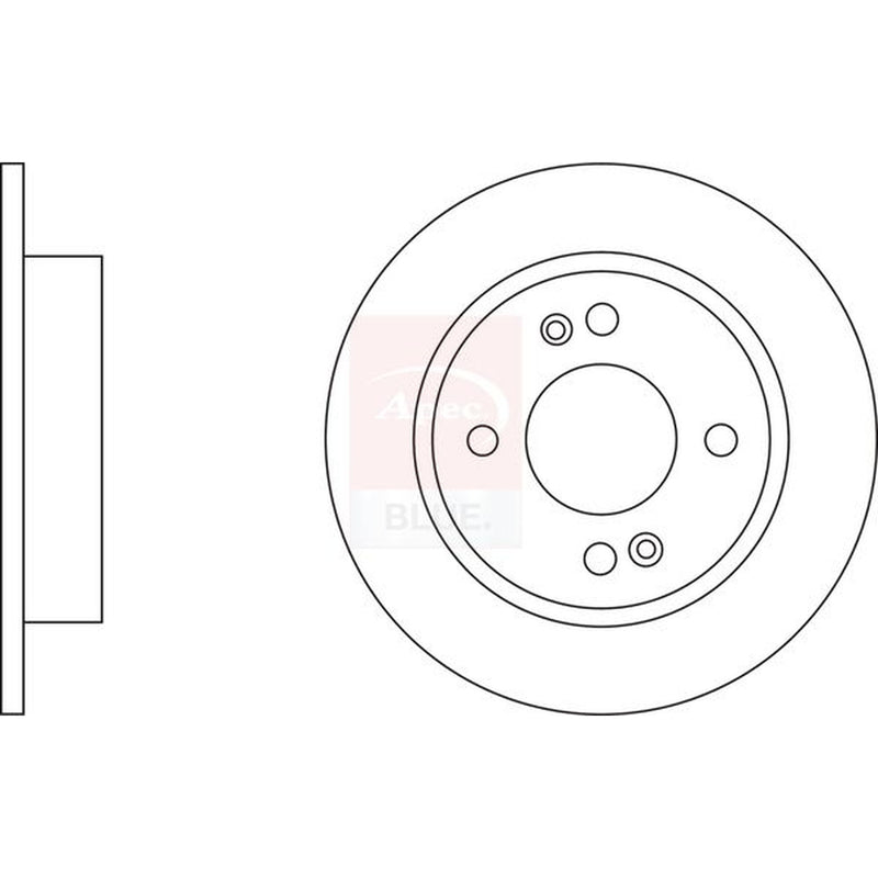 Apec 2 x Solid Rear Brake Discs SDK6842