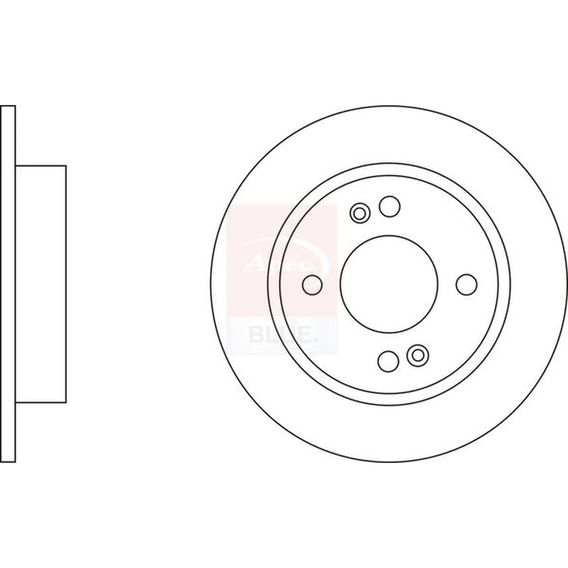 Apec 2 x Solid Rear Brake Discs SDK6842