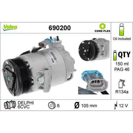 Valeo Air Conditioning Compressor 690200