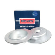 Borg & Beck 2 x Solid Rear Brake Discs BBD4735