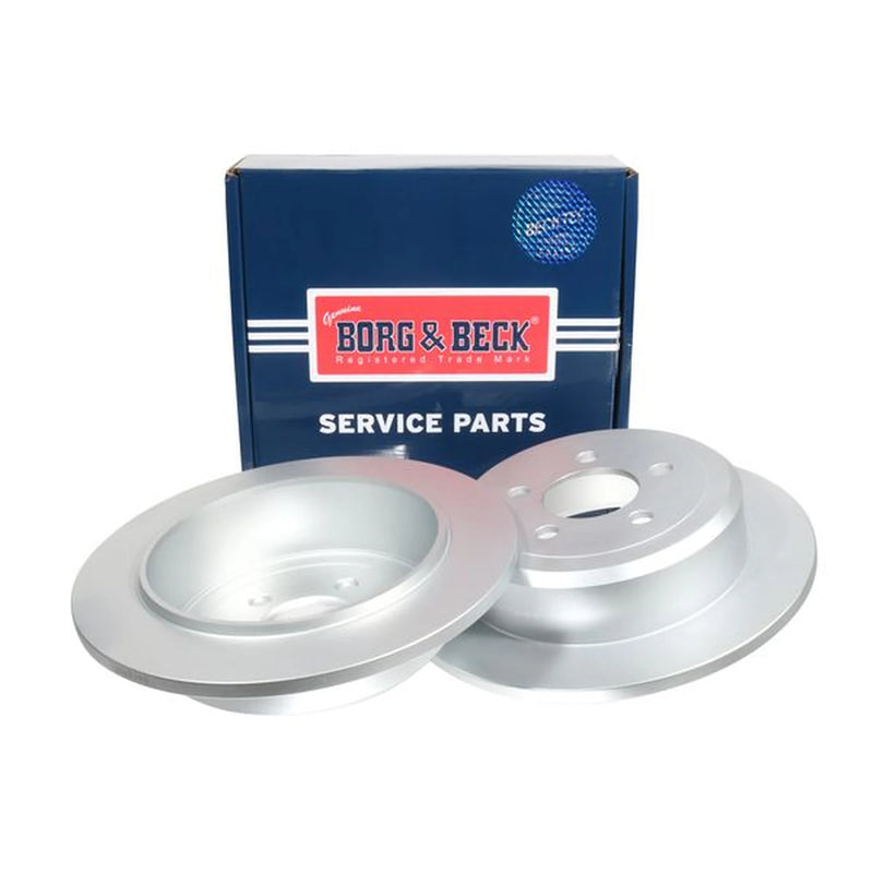 Borg & Beck 2 x Solid Rear Brake Discs BBD4735