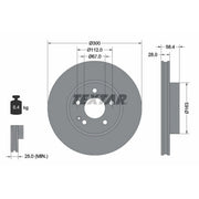 Textar Front Brake Discs 93123403