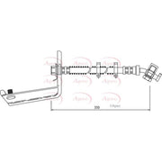 Apec Brake Hydraulic Hose Line Rear Left HOS3545