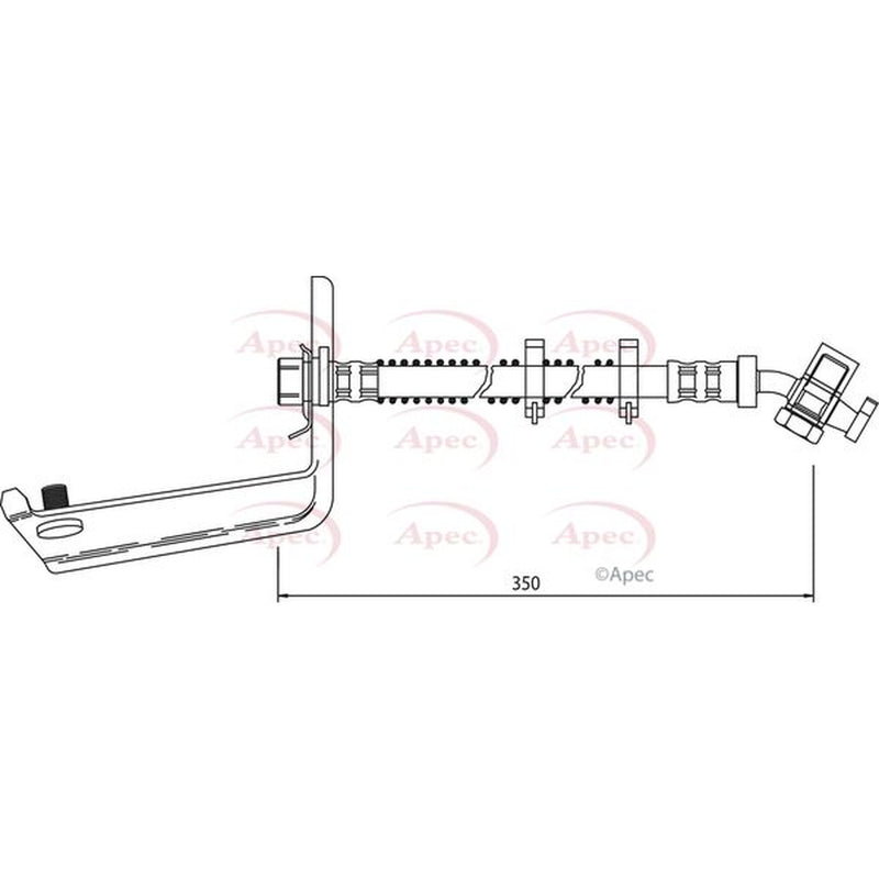 Apec Brake Hydraulic Hose Line Rear Left HOS3545