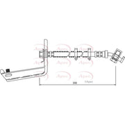 Apec Brake Hydraulic Hose Line Rear Left HOS3545