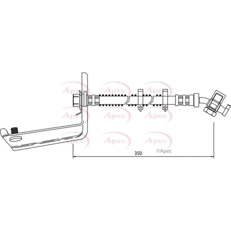 Apec Brake Hydraulic Hose Line Rear Left HOS3545