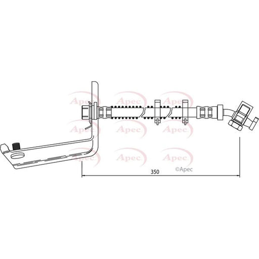 Apec Brake Hydraulic Hose Line Rear Left HOS3545