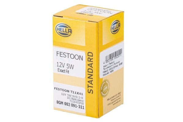 Hella 8GM 002 091-311 Bulb, licence plate light