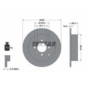 Textar 2 x Solid Rear Brake Discs 92080703
