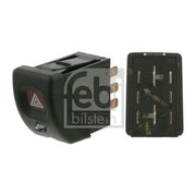 Febi Hazard Warning Light Switch Dashboard 8 Connectors Plastic 04718