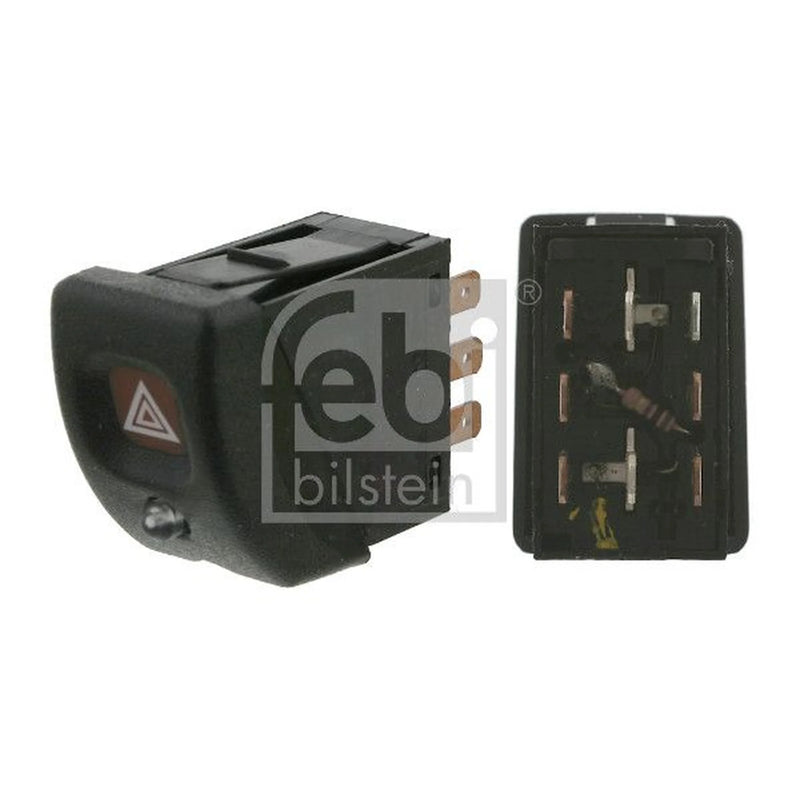 Febi Hazard Warning Light Switch Dashboard 8 Connectors Plastic 04718