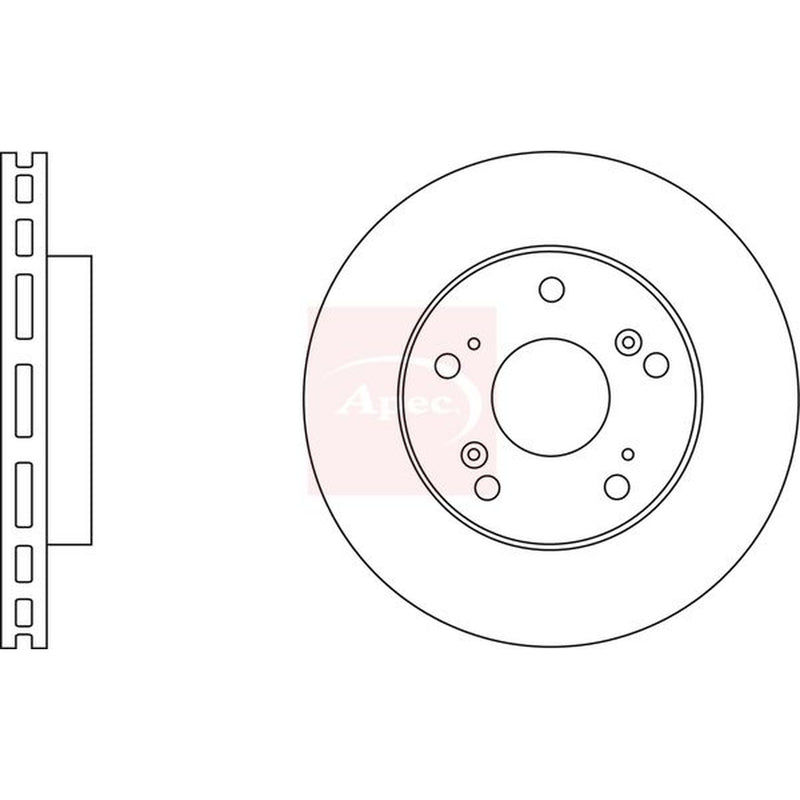 Apec 2 x Vented Front Brake Discs DSK2574