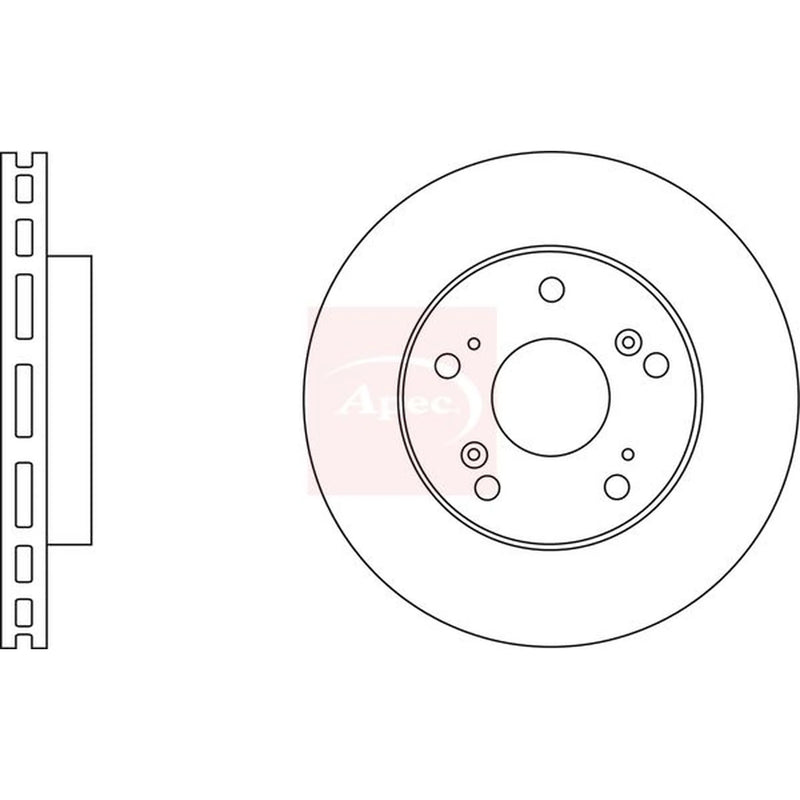 Apec 2 x Vented Front Brake Discs DSK2574