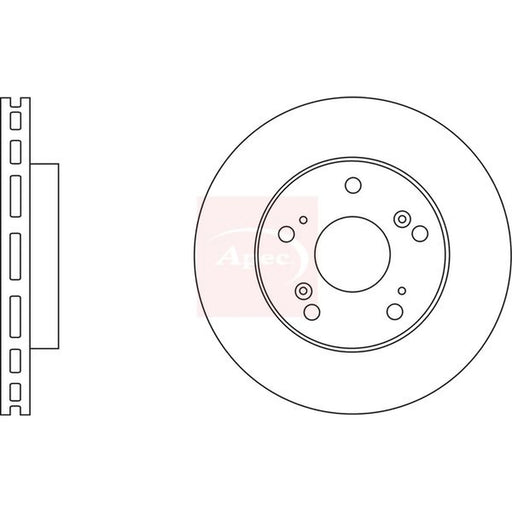 Apec 2 x Vented Front Brake Discs DSK2574