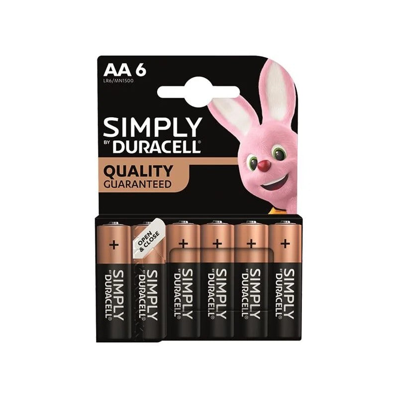 Duracell Simply Batteries AA x 6 S18450 - S18450