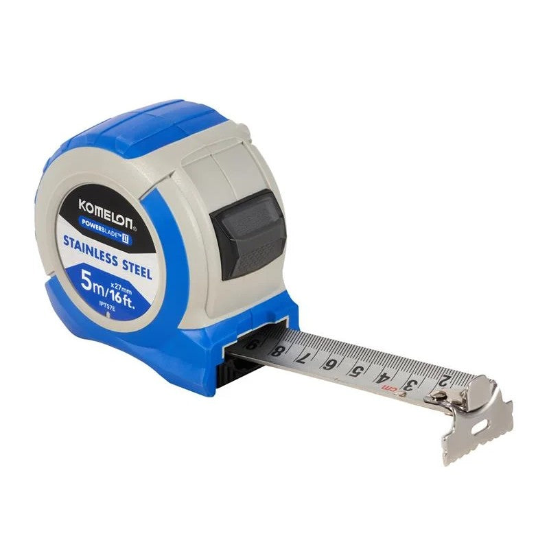 Komelon Stainless Steel PowerBlade™ Pocket Tape 5m/16ft (Width 27mm) - IPT57E