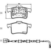 Brembo 4 x Rear Brake Pad Set P36034
