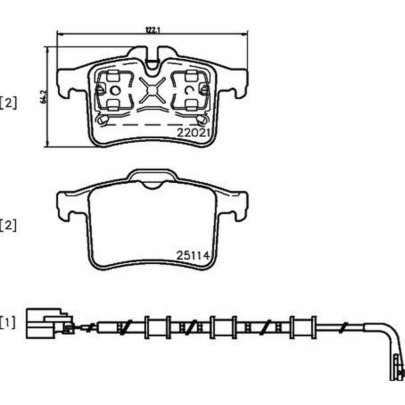 Mintex Rear Brake Pad Set MDB3707