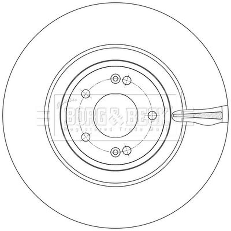 Borg & Beck 2 x Vented Front Brake Discs BBD6244S