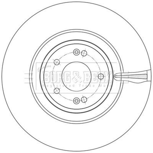 Borg & Beck 2 x Vented Front Brake Discs BBD6244S