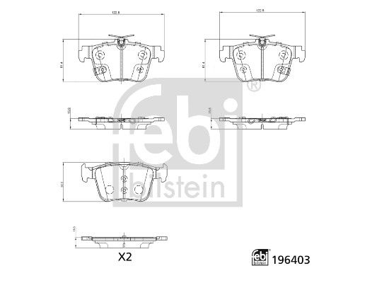 Febi Rear Brake Pad Set