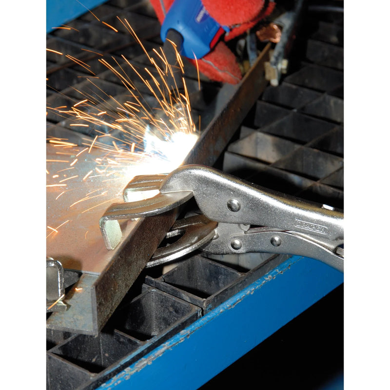 Draper Self Grip Welding Clamp 225mm Steel Quick Release