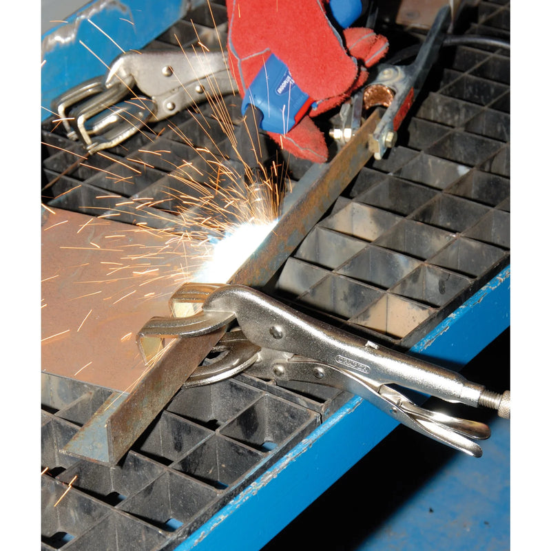 Draper Self Grip Welding Clamp 225mm Steel Quick Release