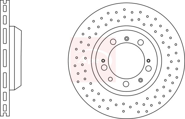 Apec 2 x Brake Disc Set Perforated/Vented