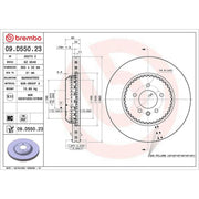 Brembo Steel Front Brake Disc Hub Brake Discs 09.D550.23