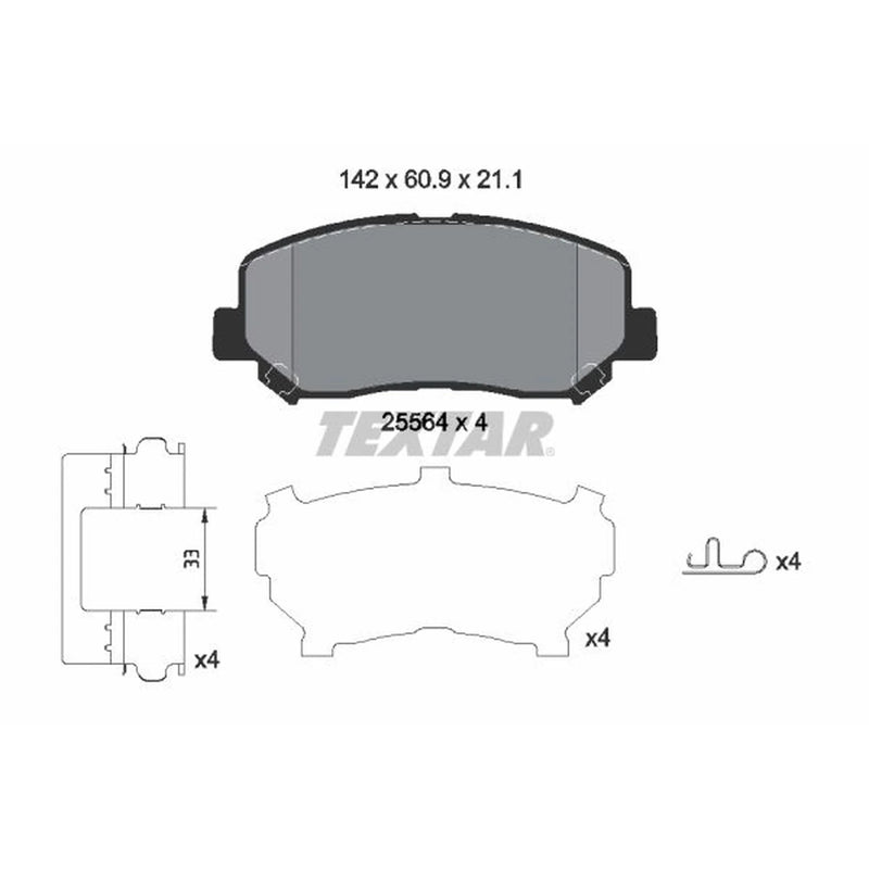 Textar Front Brake Pad Set 2556403