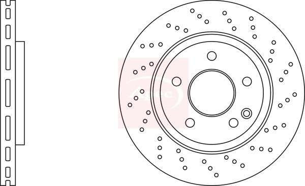 Apec 2 x Brake Disc Set Perforated/Vented