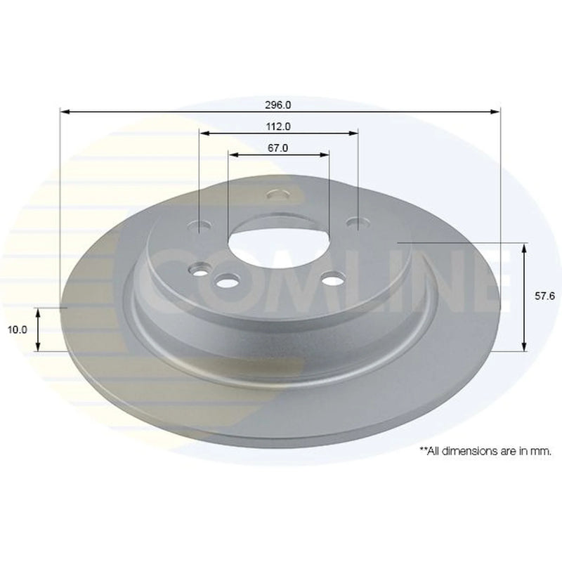 Comline 2 x Solid Rear Brake Discs ADC1628