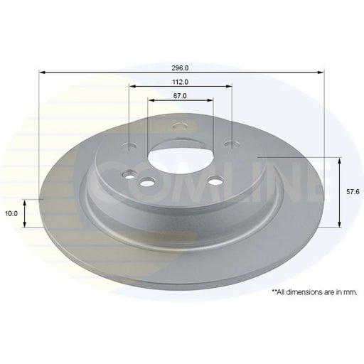Comline 2 x Solid Rear Brake Discs ADC1628