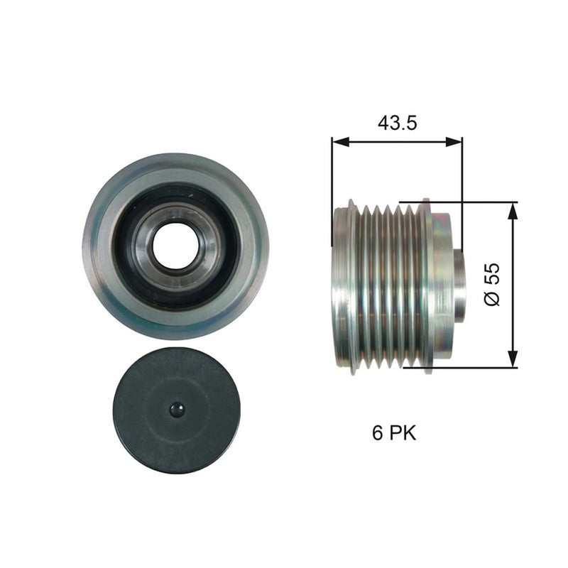 Gates Alternator Overrunning Freewheel Clutch OAP7219
